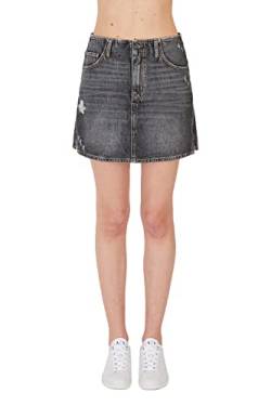 Armani Exchange Damen Cotton Denim, Short Fit, Front&back Pockets Skirt, Grey Denim, M EU von Armani Exchange