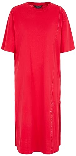 Armani Exchange Damen Cotton Midi Tee Shirt Casual Dress, Passion, L EU von Armani Exchange