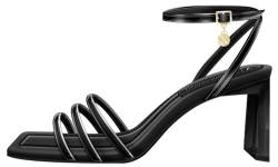 Armani Exchange Damen Dalia, Triple Band, Ankle Strap Heeled Sandal, Black, 39.5 EU von Armani Exchange