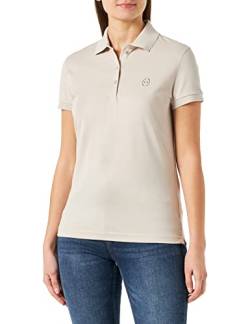 Armani Exchange Damen Essential, Pima-Baumwolle, Gerippter Ausschnitt, rundes Logo. Polo Shirt, Aura, M von Armani Exchange