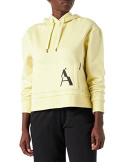 Armani Exchange Damen Hoodie, Front Pockets, Logo On Front Hooded Sweatshirt, Spotlight Green, XS von Armani Exchange