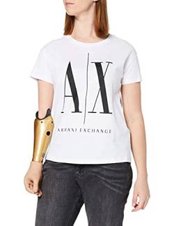 Armani Exchange Damen Icon Project T T-Shirt, Weiß, XL von Armani Exchange