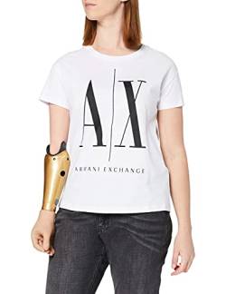Armani Exchange Damen Icon Project T T-Shirt, Weiß, XS von Armani Exchange