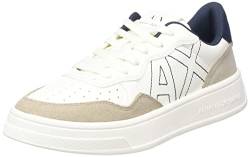 Armani Exchange Damen Seattle with Contrast Stitched Logo Sneaker, Off White+BEIGE, 38 EU von Armani Exchange