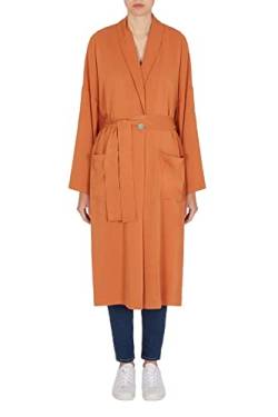 Armani Exchange Damen Single Breasted With Belt, Adjustable Sleeves Trench Coat, Orange, L von Armani Exchange