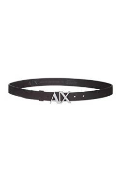 Armani Exchange Damen Skinny Ax Logo Schnalle Gürtel Belt, Black, 95 von Armani Exchange