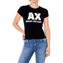 Armani Exchange Damen The Movie T-Shirt, Black, L von Armani Exchange