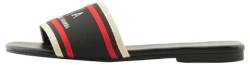 Armani Exchange Damen Thin, Big Printed Logo, Coloured Lines Slide Sandal, Black, 35 EU von Armani Exchange