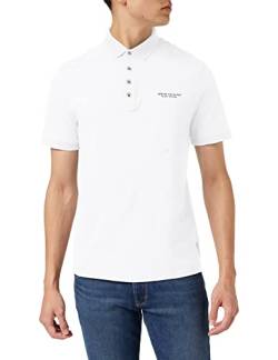 Armani Exchange Herren 4 Buttons Poloshirt, Weiß, XXL von Armani Exchange