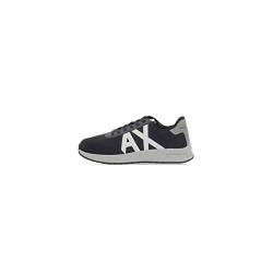 Armani Exchange Herren Cow Suede Inserts, Sole Logo, Lace up Sneaker, Navy/White, 45.5 EU von Armani Exchange