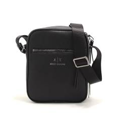 Armani Exchange Herren Essential Dino, Front Pocket, Zip Around Crossbody, Nero von Armani Exchange