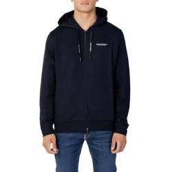 Armani Exchange Herren Everyday French Terry Hoodie Kapuzenpullover, Blau, XL von Armani Exchange