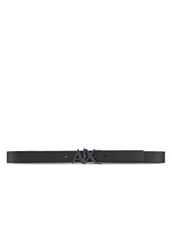 Armani Exchange Herren Everyday Logo Belt Gürtel, Schwarz, 28 von Armani Exchange