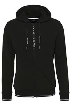 Armani Exchange Herren French Terry Hoodie Kapuzenpullover, Black, XXL von Armani Exchange