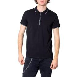 Armani Exchange Herren Hidden Buttons, Stretch Cotton Poloshirt, Schwarz, L von Armani Exchange