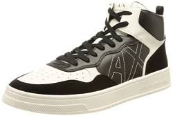 Armani Exchange Herren High Top, Multicolor, Embossed Logo Sneaker, Schwarz, 39 EU von Armani Exchange