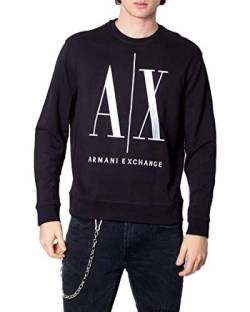 Armani Exchange Herren Icon Sweat Sweatshirt, Schwarz, XL von Armani Exchange