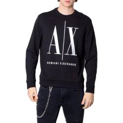 Armani Exchange Herren Icon Sweat Sweatshirt, Schwarz, XS von Armani Exchange