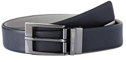 Armani Exchange Herren Leather Belt with Plaque Gürtel, Blue, No Aplica|#682 (Herstellergröße:TU) von Armani Exchange