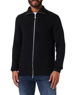 Armani Exchange Herren Merino Wool Mix Full Zip Mock Neck Cardigan Sweater, Schwarz, XXL EU von Armani Exchange