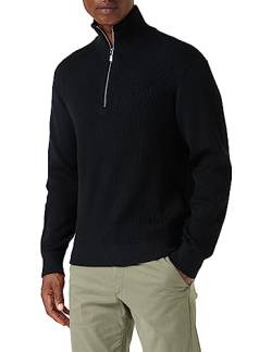 Armani Exchange Herren Merino Wool Mix Mock Neck Quarter Zip Pullover Sweater, Navy, L EU von Armani Exchange