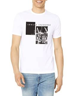 Armani Exchange Herren NYC Print Logo Tee Regular Fit T-Shirt, White, XL von Armani Exchange