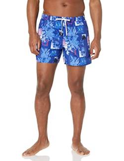 Armani Exchange Herren Nachhaltig, Logo Box Board Shorts, Marine Collage, XXL von Armani Exchange