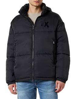 Armani Exchange Herren Nachhaltig, Schlüsseloptik, Reißverschluss Jacket, Black, XL von Armani Exchange