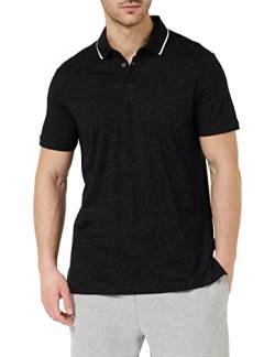 Armani Exchange Herren Nachhaltiger Stoff, Adler Muster, Normale Passform. Polo Shirt, Black Allover Eagle, S von Armani Exchange