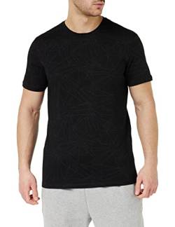 Armani Exchange Herren Nachhaltiger Stoff, Eagle, Regular Fit T-Shirt, Black Allover Logo, M von Armani Exchange