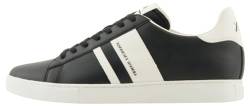 Armani Exchange Herren Paris Double line Sneaker, Black+ Off White, 40.5 EU von Armani Exchange
