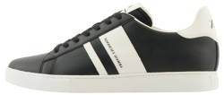 Armani Exchange Herren Paris Double line Sneaker, Black+ Off White, 43 EU von Armani Exchange