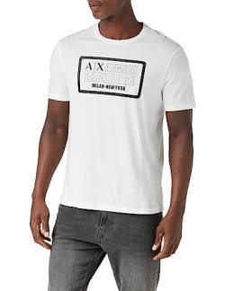 Armani Exchange Herren Regular Fit Box Logo Pima Cotton Tee T-Shirt, Weiß, XXL EU von Armani Exchange