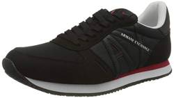 Armani Exchange Herren Rio Side Logo Sneaker, Schwarz, 45 EU von Armani Exchange