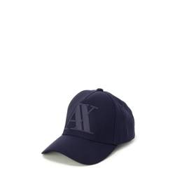 Armani Exchange Herren Rubber Logo Ax Cap Baseball Cap, Blau, Einheitsgröße von Armani Exchange