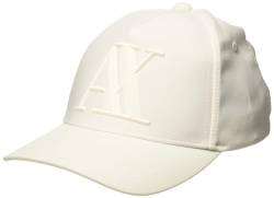 Armani Exchange Herren Rubberized 3D Logo Baseball Cap, White, Einheitsgröße von Armani Exchange