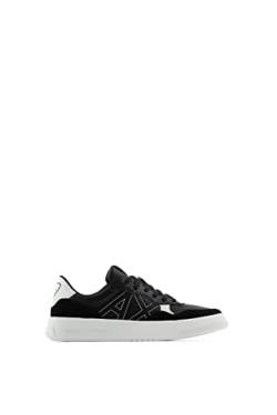 Armani Exchange Herren Seattle Low Contrast Stitched Side Logo Sneaker, Schwarz, 40 EU von Armani Exchange