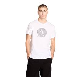 Armani Exchange Herren Slim Fit Circle Logon Ax Pima Cotton Tee T-Shirt, Weiß, M EU von Armani Exchange