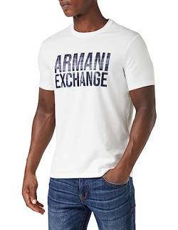 Armani Exchange Herren Slim Fit Large Chest Logo Tee T-Shirt, Weiß, XL EU von Armani Exchange