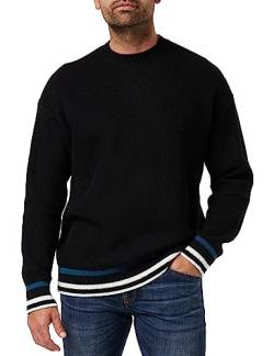 Armani Exchange Herren Substainable, Long Sleeves, Hem Stripes Pullover Sweater, Schwarz, S EU von Armani Exchange