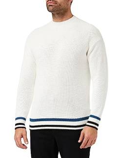 Armani Exchange Herren Substainable, Long Sleeves, Hem Stripes Pullover Sweater, Weiß, M EU von Armani Exchange