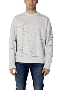 Armani Exchange Herren Sweatshirt mit Rundhalsausschnitt aus Bio-Baumwolle und Polyester-Fleece Pullover Sweater, Lunar R.Disto.Lu, XXL von Armani Exchange