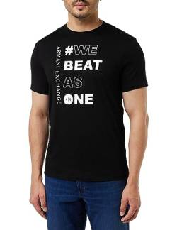 Armani Exchange Herren We Beat As One Regular Fit Tee T-Shirt, Schwarz, L EU von Armani Exchange