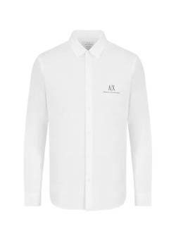 Armani Exchange Men's A|x Long Sleeve Icon Logo Button Shirt, White, XX-Large von Armani Exchange