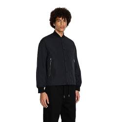 Armani Exchange Men's Coated Nylon Shirt Bomber Shell Jacket, Black, Extra Small von Armani Exchange