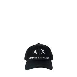 Armani Exchange Men's Essential, Embroidered Logo Baseball Cap, Black/White, Einheitsgröße von Armani Exchange