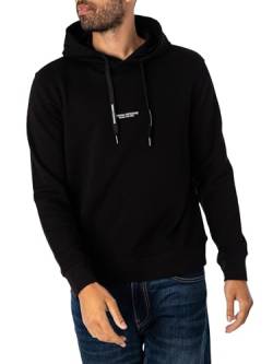 Armani Exchange Men's Essential, Milano/New York Logo Lettering Hooded Sweatshirt, Black, Medium von Armani Exchange