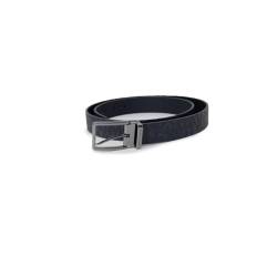 Armani Exchange Men's Essential, Sustainable, Embossed All Over Logo Belt, Blue, One Size von Armani Exchange