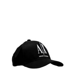 Armani Exchange Men's Icon Project, Embroidered Logo Baseball Cap, Black, Einheitsgröße von Armani Exchange