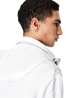 Armani Exchange Men's Lightweight Zip-up Hooded Jacket Windbreaker, White, Small von Armani Exchange